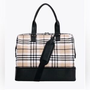 NWT BEIS Plaid Weekender Travel Bag